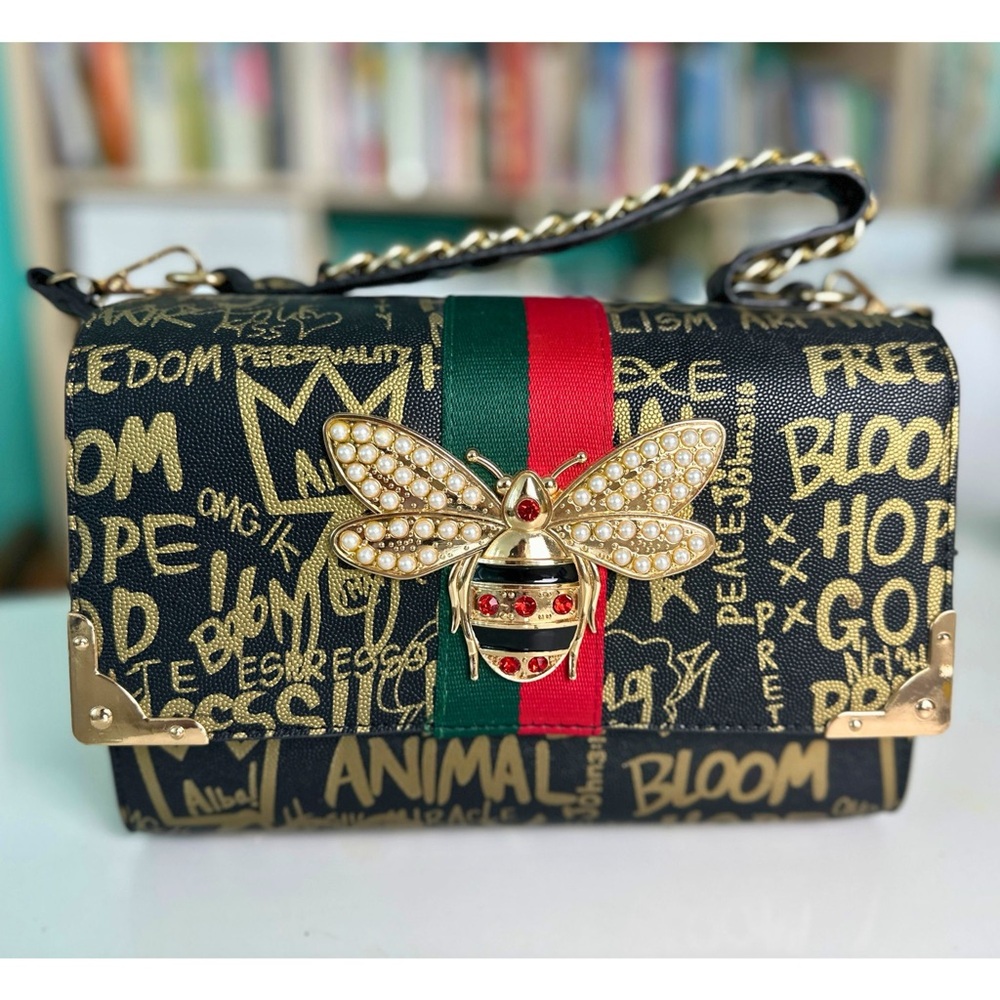 Queen Bee Grafitti Shoulder Bag